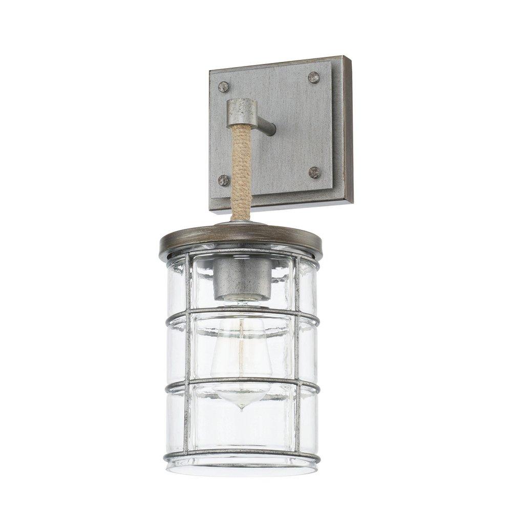 Capital Lighting Urban Grey 100W 1-Light Medium E-26 Incandescent Wall Sconce 