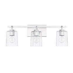 100W 3-Light Medium E-26 Incandescent Vanity Fixture in Polished Chrome