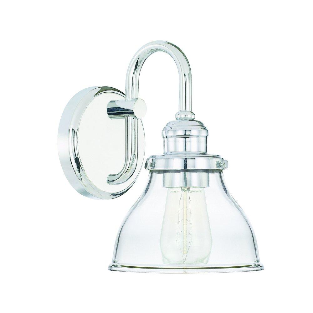 Capital Lighting Polished Chrome 100W 1-Light Medium E-26 Incandescent Wall Sconce 