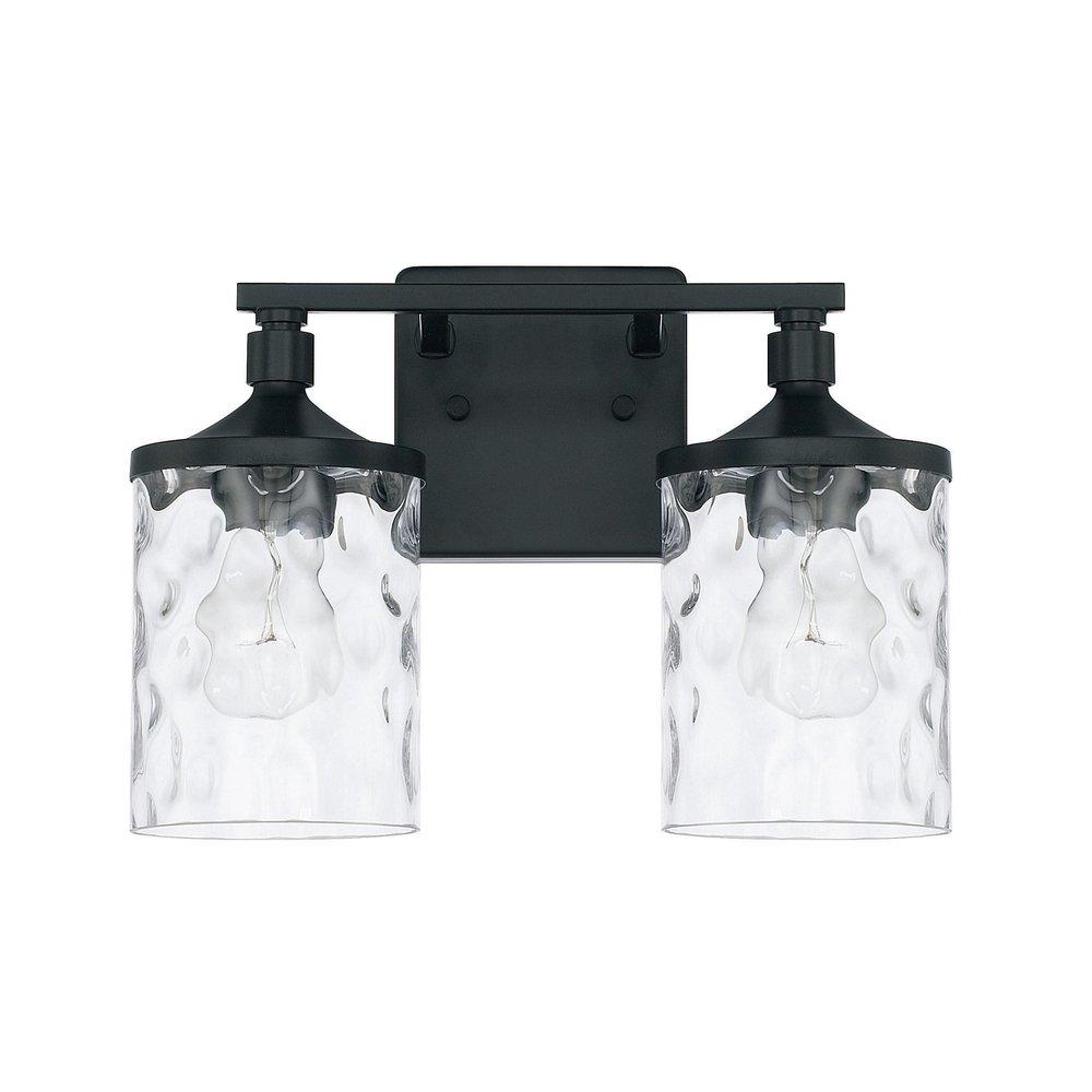 Capital Lighting Matte Black 100W 2-Light Medium E-26 Incandescent Vanity Fixture 