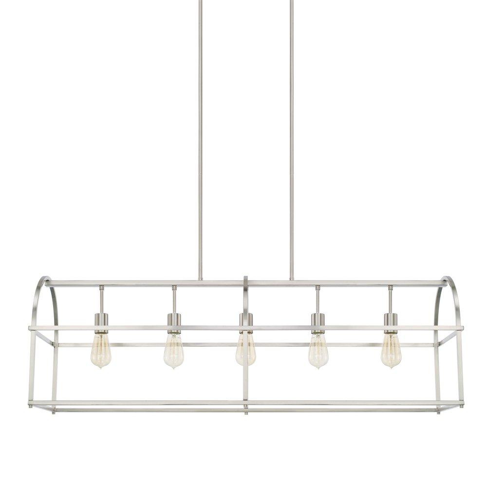 Capital Lighting Brushed Nickel 100W 5-Light Medium E-26 Incandescent Island Light 
