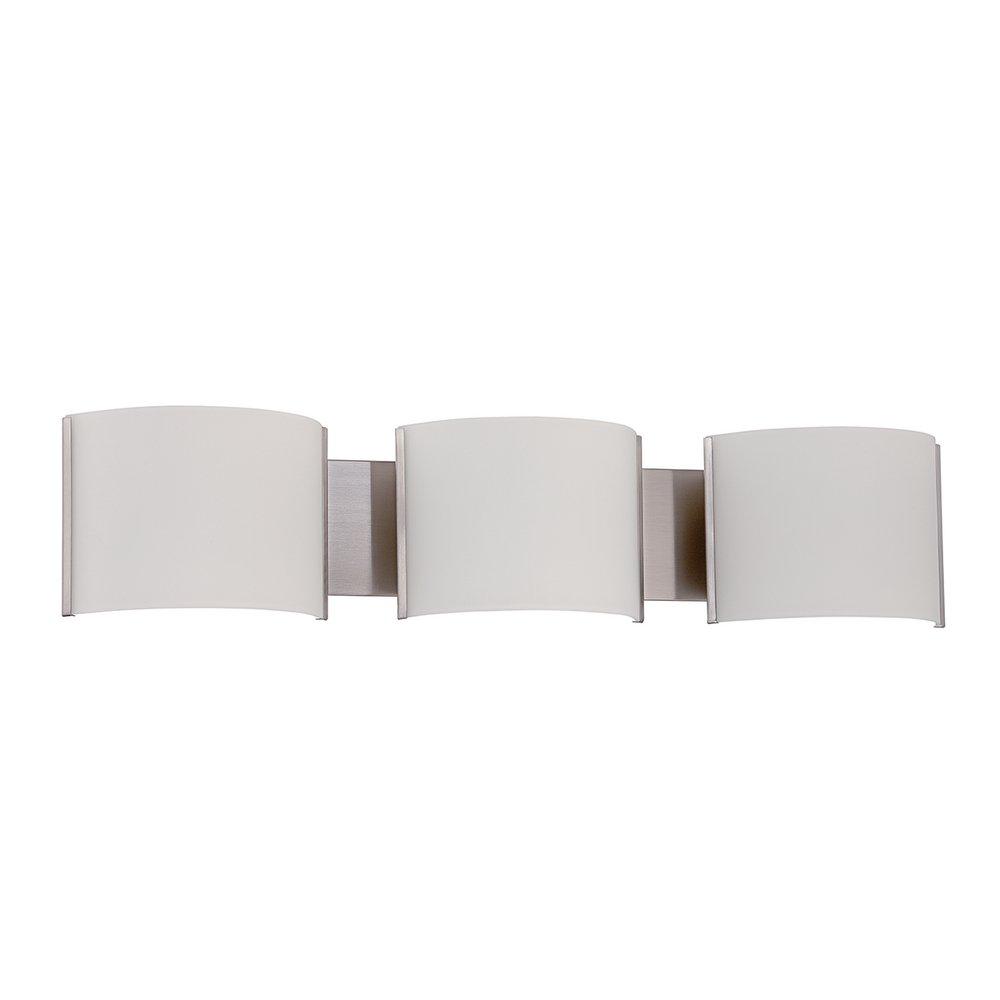 Luminance Bright Satin Nickel 24W 3-Light LED Vanity Fixture 