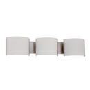 Luminance Bright Satin Nickel 24W 3-Light LED Vanity Fixture 
