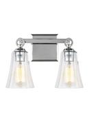 Visual Comfort & Co. Studio Chrome 75W 2-Light Vanity Fixture 