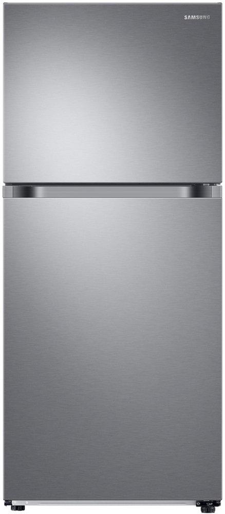 Samsung Stainless Steel/Grey 28-3/4 in. 17.6 cu. ft. Top Mount Freezer, Full Refrigerator 
