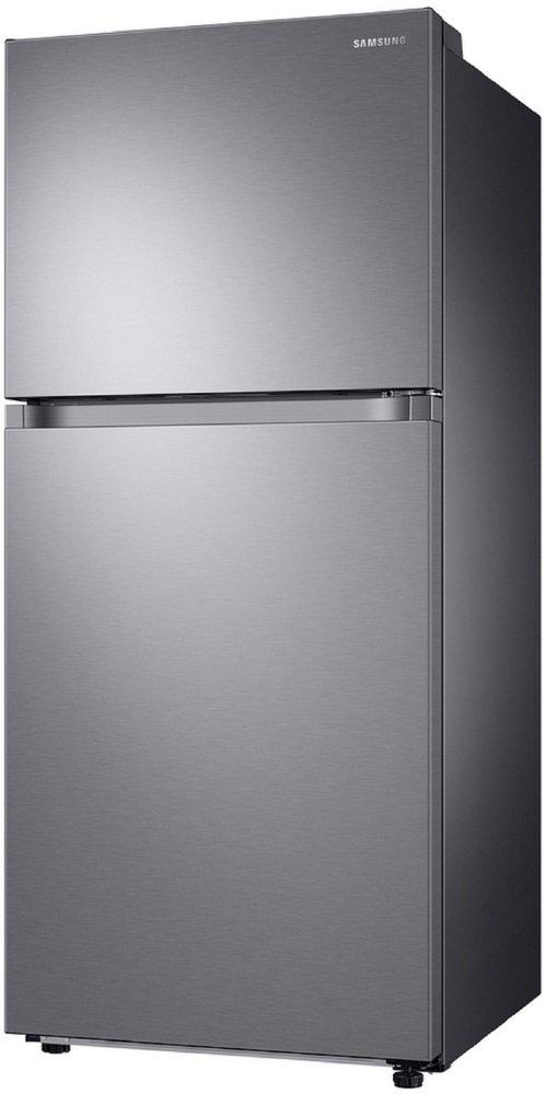 Samsung Stainless Steel/Grey 28-3/4 in. 17.6 cu. ft. Top Mount Freezer, Full Refrigerator 