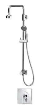 2.5 gpm 1-Function Wall Mount Shower System with Double Lever Handle and Tub Spout in Polished Chrome