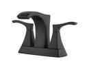 Pfister Matte Black Deck Mount Centerset Bathroom Sink Faucet with Double Lever Handle 