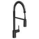 Moen Matte Black Single Handle Pull Down Pre-Rinse Kitchen Faucet with Power Clean Technology 