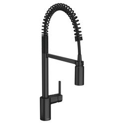 Single Handle Pull Down Kitchen Faucet in Matte Black