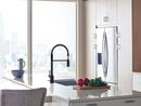 Moen Matte Black Single Handle Pull Down Pre-Rinse Kitchen Faucet with Power Clean Technology 