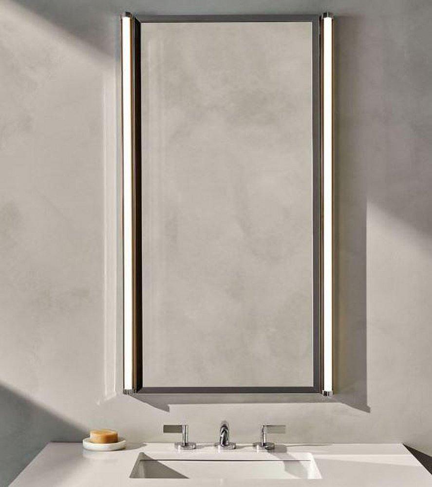 Robern Polished Nickel 23-1/4 x 39-3/8 in. Recessed and Surface Mount Medicine Cabinet 