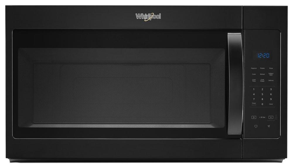 Whirlpool Black 1.7 cu. ft. 1000 W Updraft Over-the-Range Microwave 
