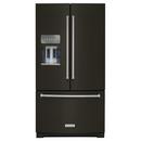 35-11/16 in. 27 cu. ft. Bottom Mount Freezer French Door Refrigerator in PrintShield™ Black Stainless Steel