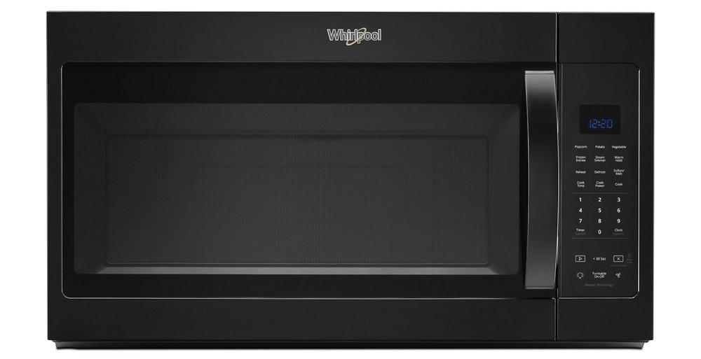 Whirlpool Black 1.9 cu. ft. 1000 W Updraft Over-the-Range Microwave 
