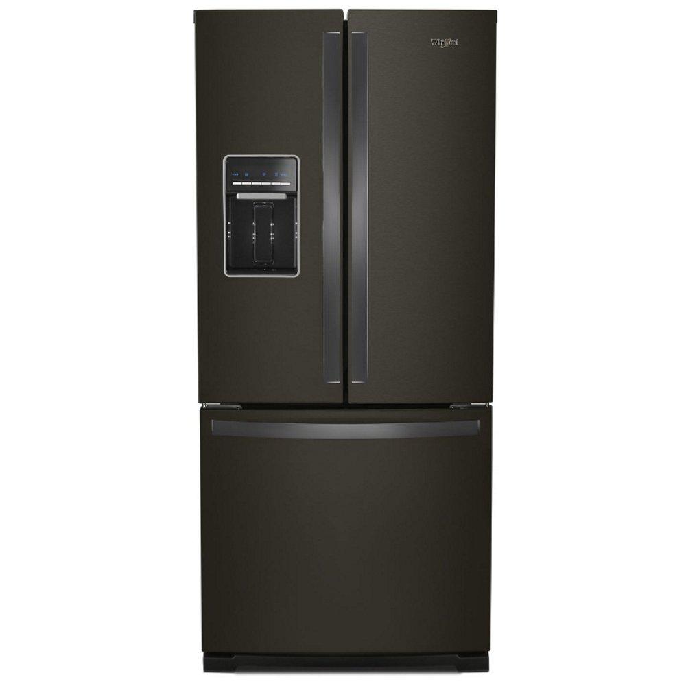 Whirlpool Black Stainless Steel 30 in. 19.7 cu. ft. French Door and Full Refrigerator 