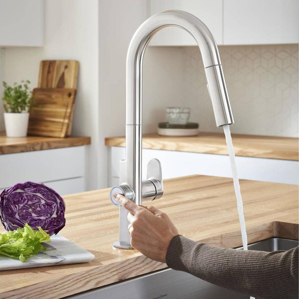 American Standard Stainless Steel Single Handle Pull Down Sensor Kitchen Faucet 