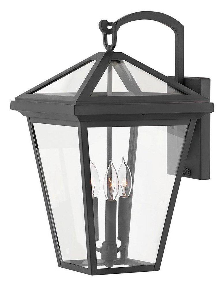 Hinkley Museum Black 180W 3-Light Medium E-26 LED Outdoor Wall Sconce 