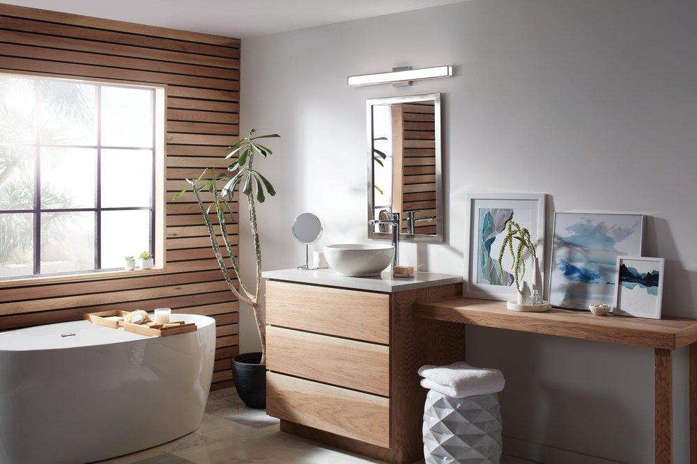 Hinkley Polished Chrome 44W 1-Light Integrated LED Vanity Fixture 