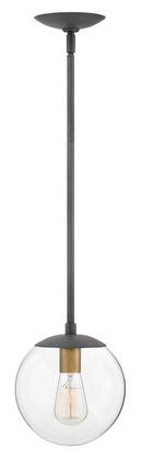 Hinkley Aged Zinc/Heritage Brass 100W 1-Light Medium E-26 Incandescent Pendant 