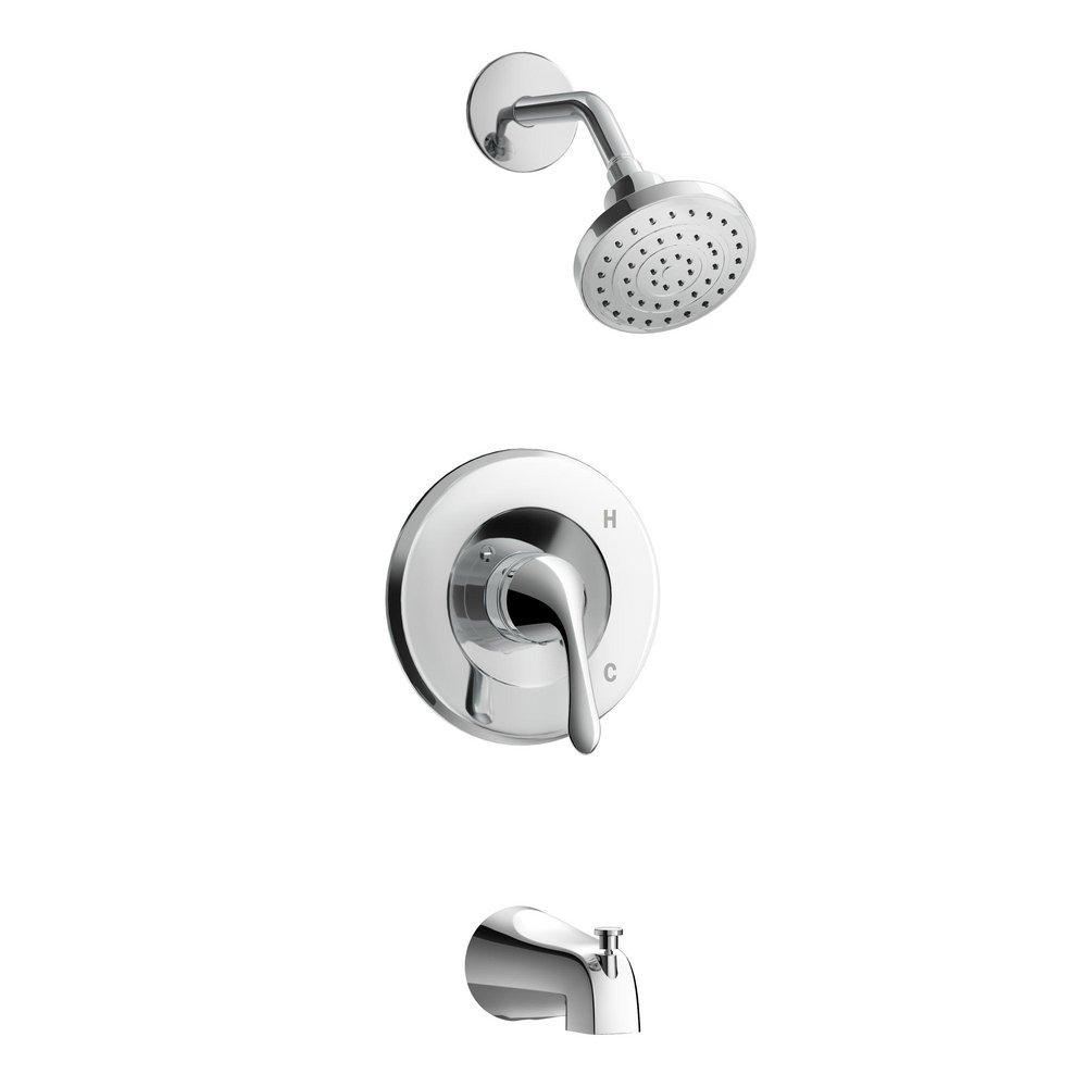 PROFLO&reg; Chrome Single Handle Single Function Bathtub & Shower Faucet (Trim Only) 