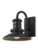 4-1/2 x 9-11/16 in. 14W 1-Light Integrated LED Outdoor Wall Sconce in Restoration Bronze