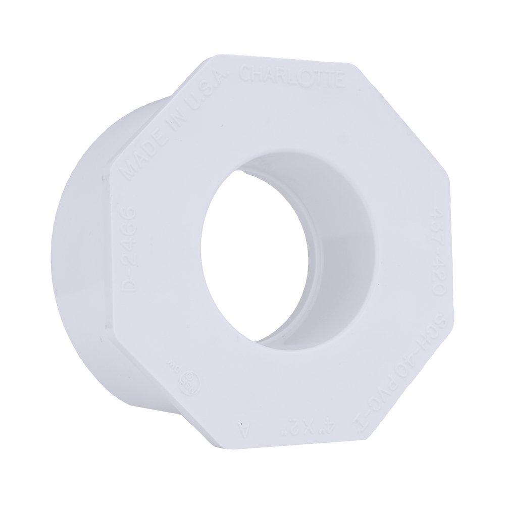White PVC Schedule 40 Bushing 