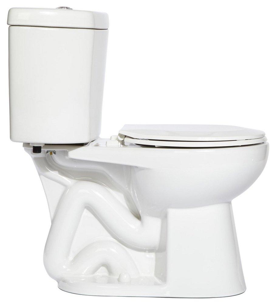 Niagara White 0.8 gpf Round Floor Mount Toilet Bowl 