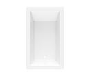 Cordova Coolers White 60 x 36 in. Soaker Drop-In Bathtub with Left Drain 