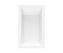 60 x 36 in. Soaker Drop-In Bathtub End in White