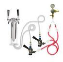 Kegerator Tower Conversion Kit for Dual Tap Configuration in Stainless Steel