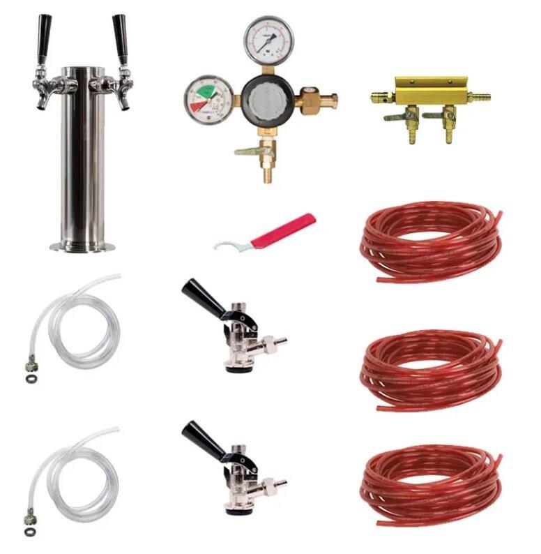 Taprite Stainless Steel Dual Tap Dispensing Kit 