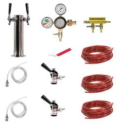 Dual Tap Dispensing Kit in Stainless Steel