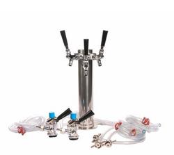 Premium Triple Faucet Dispenser Kit in Stainless Steel