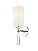 60W 1-Light Candelabra E-12 Incandescent Wall Sconce in Polished Nickel
