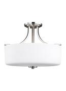 Visual Comfort & Co. Generation Lighting Brushed Nickel THREE LIGHT SEMI-FLUSH MOUNT 