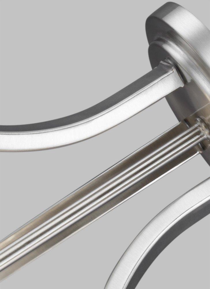 Visual Comfort & Co. Generation Lighting Brushed Nickel THREE LIGHT SEMI-FLUSH MOUNT 