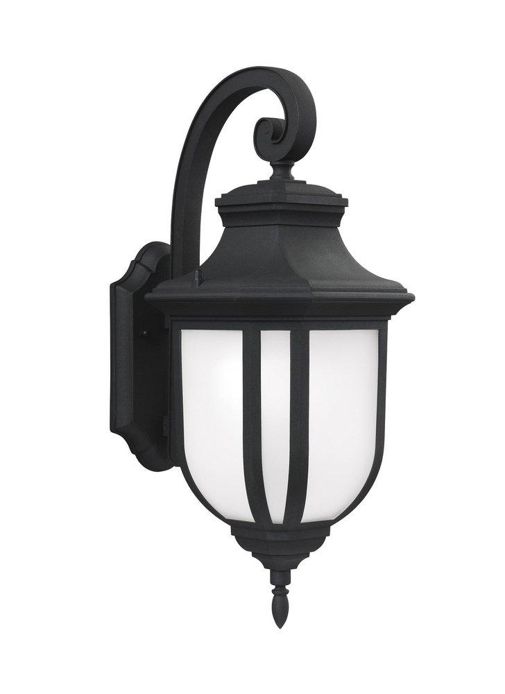 Visual Comfort & Co. Generation Lighting Black LARGE ONE LIGHT OUTDOOR WALL LANTERN 