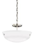Visual Comfort & Co. Generation Lighting Brushed Nickel TWO LIGHT SEMI-FLUSH CONVERTIBLE PENDANT 