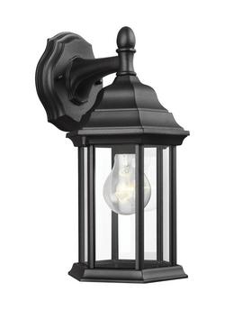 100W 1-Light Medium E-26 Incandescent Outdoor Wall Sconce in Black