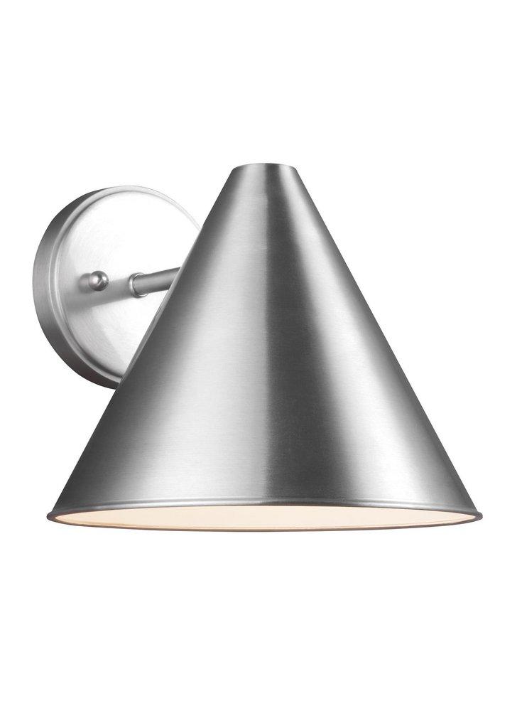 Visual Comfort & Co. Generation Lighting Satin Aluminum 75W 1-Light Medium E-26 Incandescent Outdoor Wall Sconce 