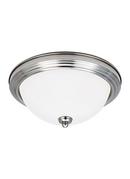 Visual Comfort & Co. Generation Lighting Brushed Nickel 14-1/2 in. 9.5W 3-Light Medium E-26 LED Flush Mount Ceiling Fixture 