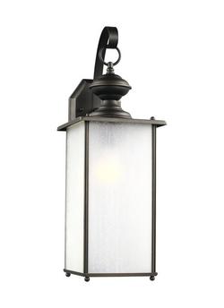 1-Light Outdoor Wall Lantern in Antique Bronze