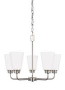 Visual Comfort & Co. Generation Lighting Brushed Nickel 20-3/8 in. 9.5W 5-Light Medium E-26 LED Chandelier 