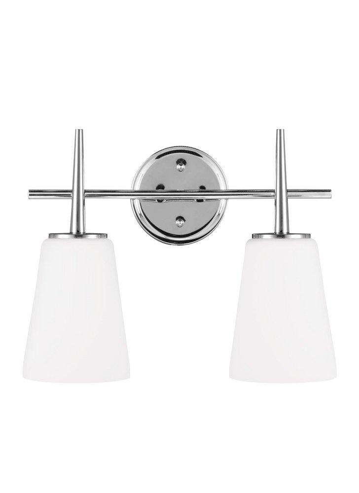 Visual Comfort & Co. Generation Lighting Polished Chrome 18.6W 2-Light Medium E-26 LED Vanity Fixture 