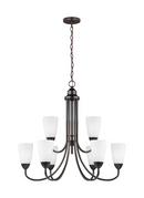 Visual Comfort & Co. Generation Lighting Burnt Sienna NINE LIGHT CHANDELIER 