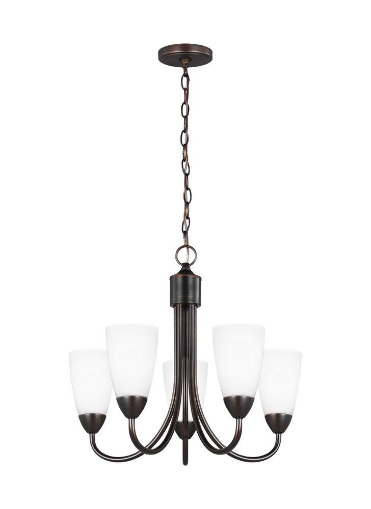 Visual Comfort & Co. Generation Lighting Burnt Sienna FIVE LIGHT CHANDELIER 