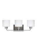 Visual Comfort & Co. Generation Lighting Brushed Nickel 100W 3-Light Medium E-26 Incandescent Vanity Fixture 
