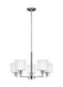 Visual Comfort & Co. Generation Lighting Brushed Nickel 23-7/8 in. 100W 5-Light Medium E-26 Incandescent Chandelier 