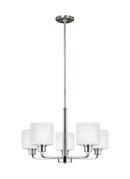 23-7/8 in. 100W 5-Light Medium E-26 Incandescent Chandelier in Brushed Nickel